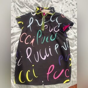 Emilio Pucci Black and Neon toddler Dress